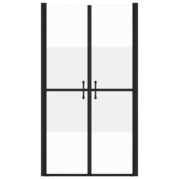 vidaXL Shower Door Half Frosted ESG (88-91)x190 cm