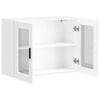 vidaXL Kitchen Wall Cabinet with Glass Door Porto White