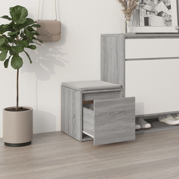 vidaXL Box Drawer Grey Sonoma 40.5x40x40 cm Engineered Wood