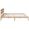 vidaXL Bed Frame with Headboard Brown 180 x 200 cm Solid Pine wood