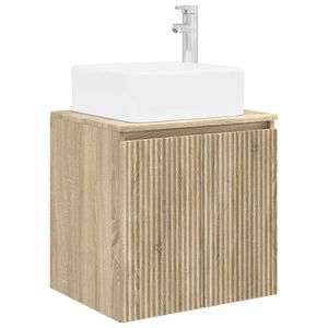 vidaXL Wall-Mounted Sink Vanity Sonoma Oak 53 x 35 x 63 cm