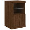vidaXL Sideboard with LED Lights Brown Oak 163x37x67 cm