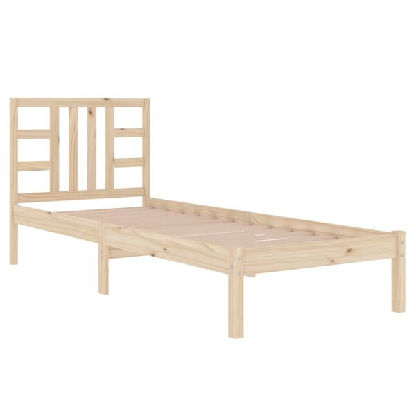 vidaXL Bed Frame without Mattress 75x190 cm Small Single Solid Wood