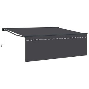 vidaXL Retractable Awning Manual Anthracite 400 x 300 cm