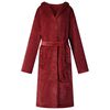 vidaXL Bathrobe Hoodie Bordeaux Red XL Flannel