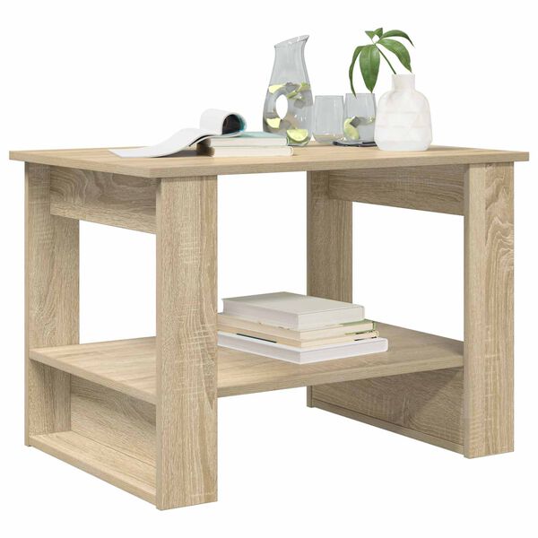 vidaXL Coffee Table Sonoma Oak 72 x 50 x 50 cm Engineered Wood