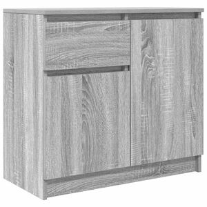 vidaXL Sideboard with Drawer Grey Sonoma 71x35x65 cm Engineered Wood