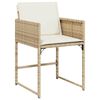 vidaXL Garden Dining Set 5 pcs Beige Poly Rattan