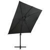 vidaXL Cantilever Garden Parasol with Double Top 250x250 cm Anthracite