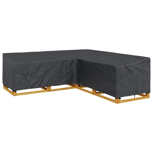 vidaXL Furniture Cover Black 255 x 255 x 80 cm 600D Oxford Fbric