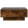 vidaXL Coffee Table with LED Smoked Oak 70x50x30 cm Engineered Wood
