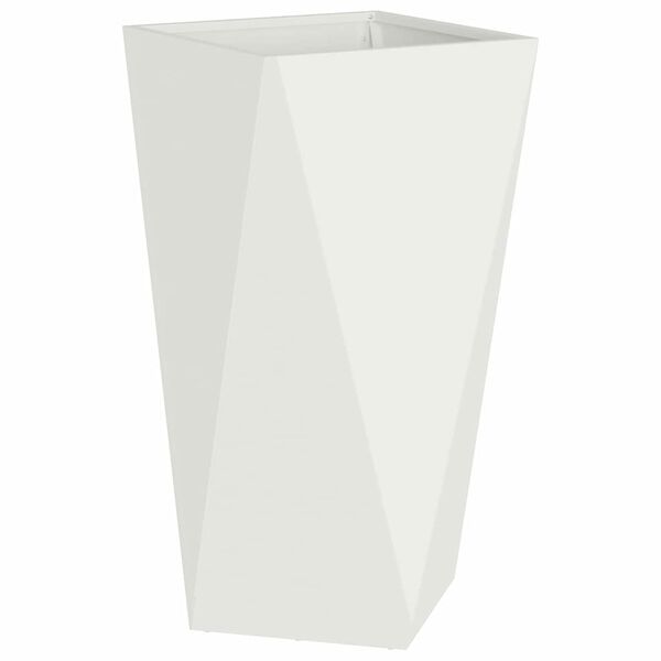 vidaXL Planter White 40 x 40 x 75 cm Steel