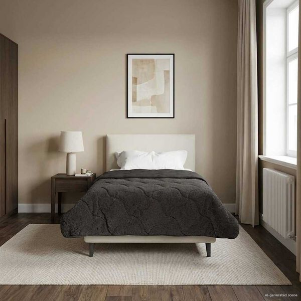 vidaXL Winter Duvet Quilted Anthracite 135 x 200 cm