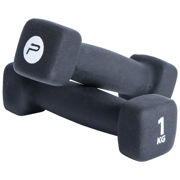 Pure2Improve Dumbbell Set 2x1 kg Neoprene Black