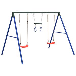 vidaXL Outdoor Swing Set with Swings and Trapeze