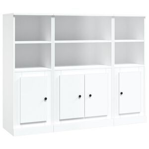 vidaXL Highboards 3 pcs White Engineered Wood