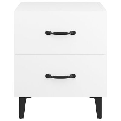 vidaXL Bedside Cabinets 2pcs White 40x35x47.5 cm
