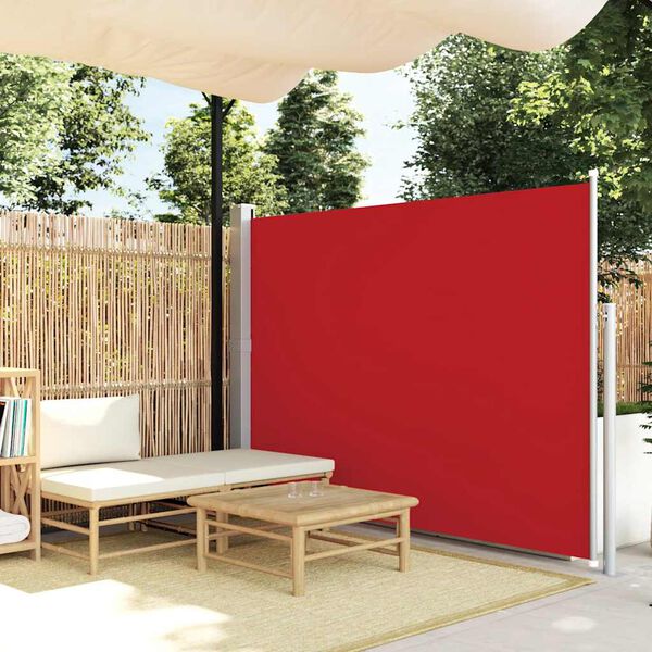 vidaXL Retractable Side Awning 160 x 500 cm Red
