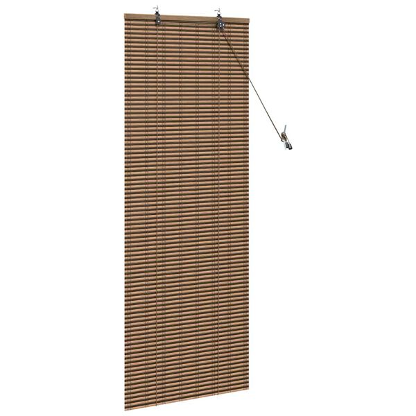 vidaXL Roller Blind with Curtains Manual Brown 60 x 160 cm Bamboo