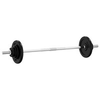 vidaXL Barbell with Plates 60 kg Cast Iron