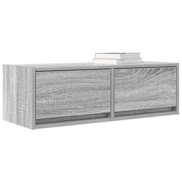 vidaXL TV Cabinet Grey Sonoma 80x31x25.5 cm Engineered Wood