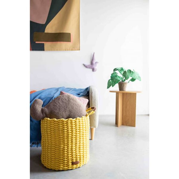 KidsDepot 2 Piece Basket Set Korbo L Cotton Yellow