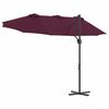 vidaXL Garden Cantilever Parasol Bordeaux red 372 x 198 x 243 cm