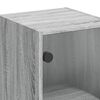 vidaXL Wall Cabinet with Glass Doors Grey Sonoma 35x37x68.5 cm