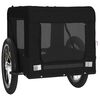 vidaXL Pet Bike Trailer Black Oxford Fabric&Iron
