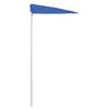 vidaXL Garden Half Parasol with Pole 180x90 cm Azure Blue