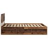 vidaXL Bed Frame with Headboard Old Wood 160 x 200 cm Solid Pine Wood