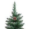 vidaXL Slim Christmas Tree Green 180 cm PVC and Solid Pine wood