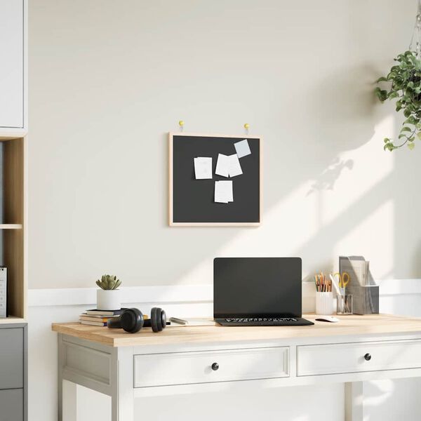 vidaXL Chalkboard with Solid Pine Wood Frame Black 40x40 cm