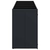 vidaXL Wheelie Bin Storage for 6 Bins Black 408 x 77.5 x 121.5 cm