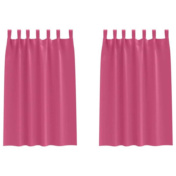 vidaXL Blackout Curtains with Rings 2 pcs Bright Pink 175 x 140 cm