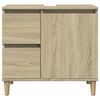 vidaXL 3 Piece Bathroom Furniture Set Sonoma Oak Engineered Wood
