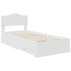 vidaXL Bed Frame with Headboard White 75 x 190 cm Engineered Wood