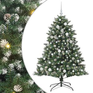 vidaXL Artificial Christmas Tree with 150 LEDs with Stand Green 150 cm