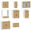 vidaXL 8 Piece Kitchen Cabinet Set Kalmar Artisan Oak Engineered Wood