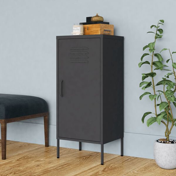 vidaXL Storage Cabinet Anthracite 42.5x35x101.5 cm Steel
