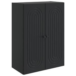 vidaXL Wall-Mounted Cabinet Black 66 x 34.5 x 90 cm Engineered Wood