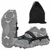 vidaXL Ice Cleats for Shoes Black M Stainless Steel