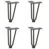 vidaXL Hairpin Legs for Coffee Table 4 pcs Anthracite 20 cm Solid Steel