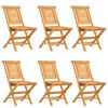vidaXL 7 Piece Garden Dining Set Solid Wood Teak