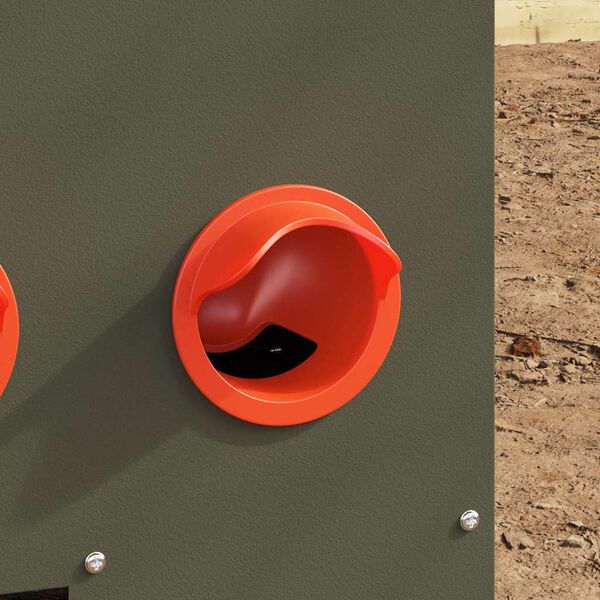 vidaXL Chicken Feeder Olive Green 60.5 x 29 x 51 cm Cold-Rolled Steel