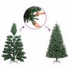 vidaXL Slim Christmas Tree Green 210 cm PVC and Solid Pine wood