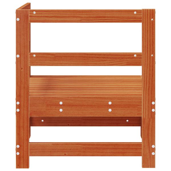 vidaXL Garden Corner Sofa Solid Pine Wood Wax Brown 62 x 62 x 70.5 cm