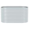 vidaXL Garden Raised Bed 160x80x81 cm Galvanised Steel Silver