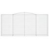 vidaXL Arched Gabion Baskets 10 pcs 400x50x180/200 cm Galvanised Iron