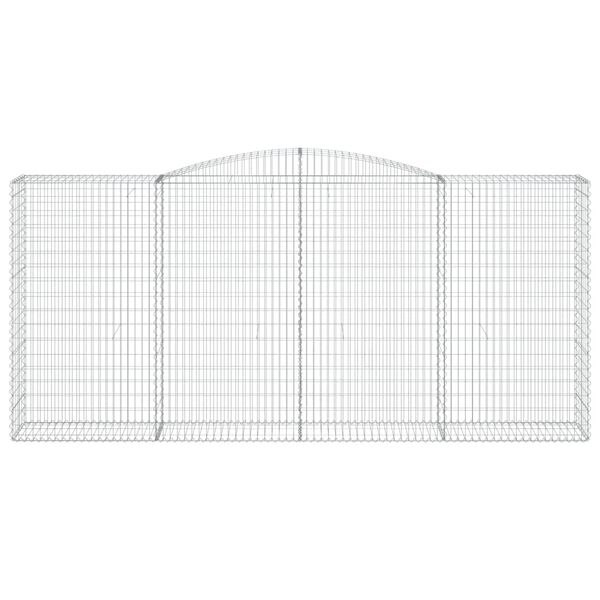 vidaXL Arched Gabion Baskets 10 pcs 400x50x180/200 cm Galvanised Iron